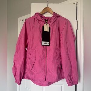 OFF CRISPY NYLON Pink Hooded Jacket 40